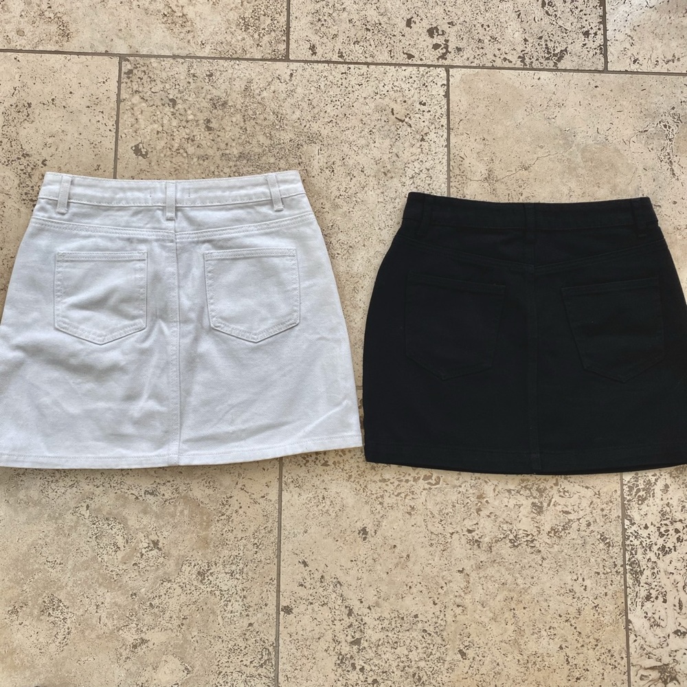 Two denim skirts